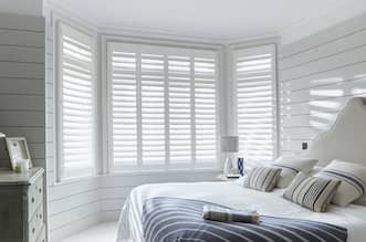 white bedroom shutters