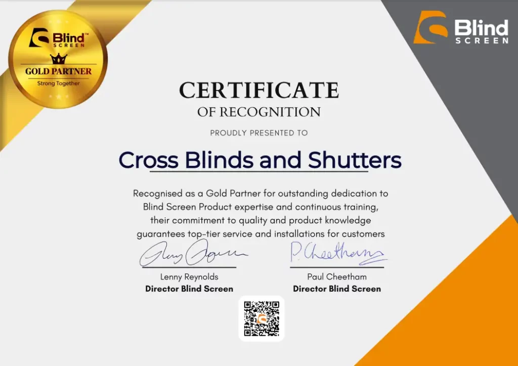 Blindscreens Certification