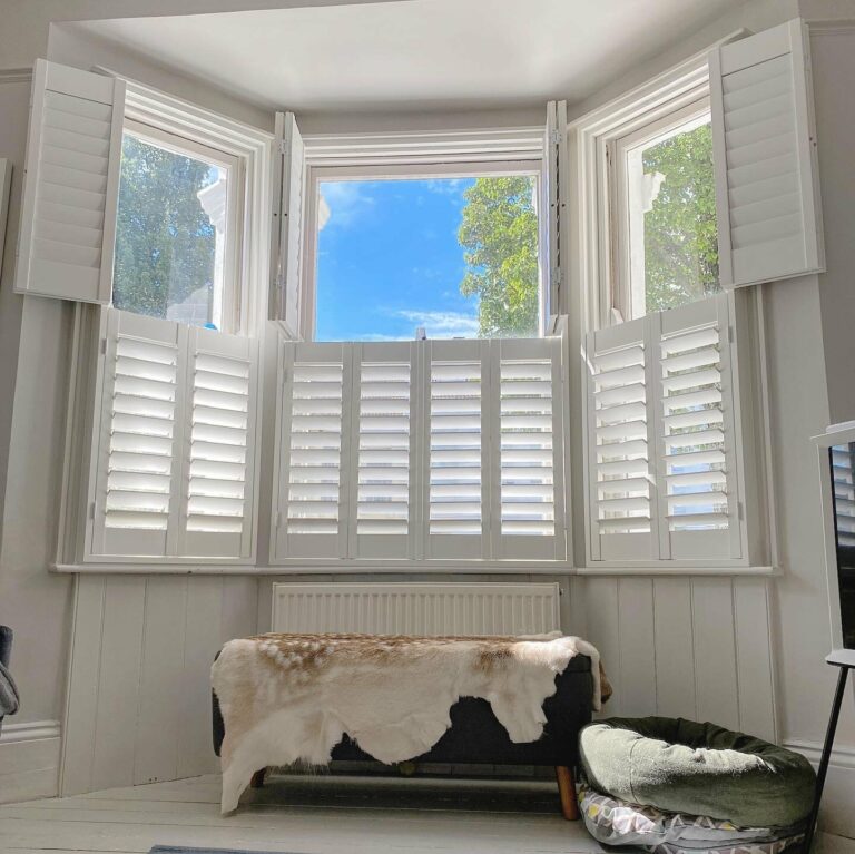 tier on tier shutters - installed into a bedroom