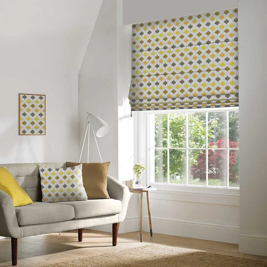 Brocade Flaxen - Roman Blind