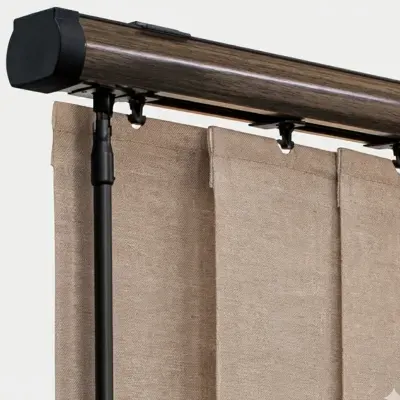 Brown Black Trucks - vertical blinds headrail