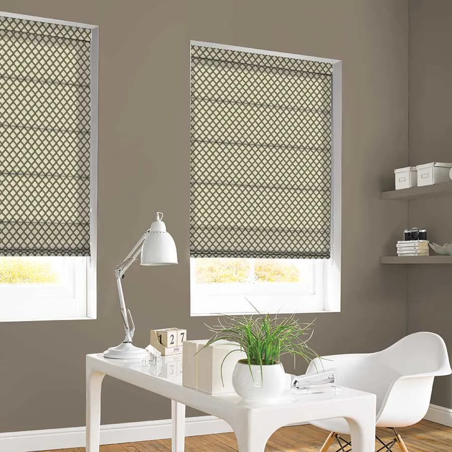 CrissCross Mocha - Roman Blind