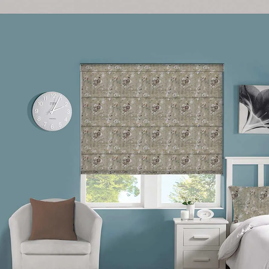 Holly Hock Ochre - Roman Blind