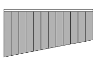 Shaped Blind Options - Vertical Blinds - Angled Bottom