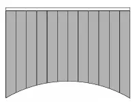 Shaped Blind Options - Vertical Blinds - Curved Bottom