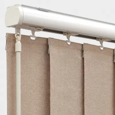 white trucks - vertical blinds headrail