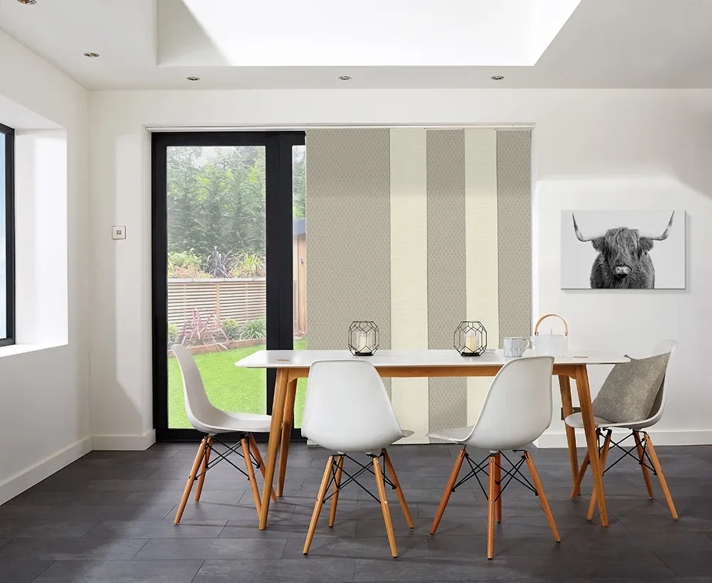 Solace Oyster Shadow linen - Cross Blinds & Shutters