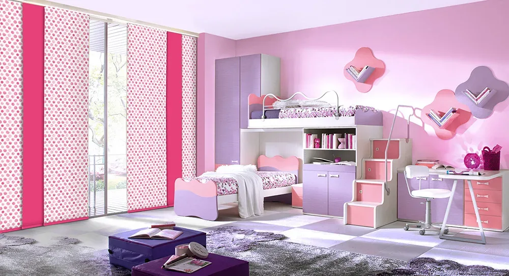 Pink BubblesAC 0353 Panel Blinds - Cross Blinds & Shutters