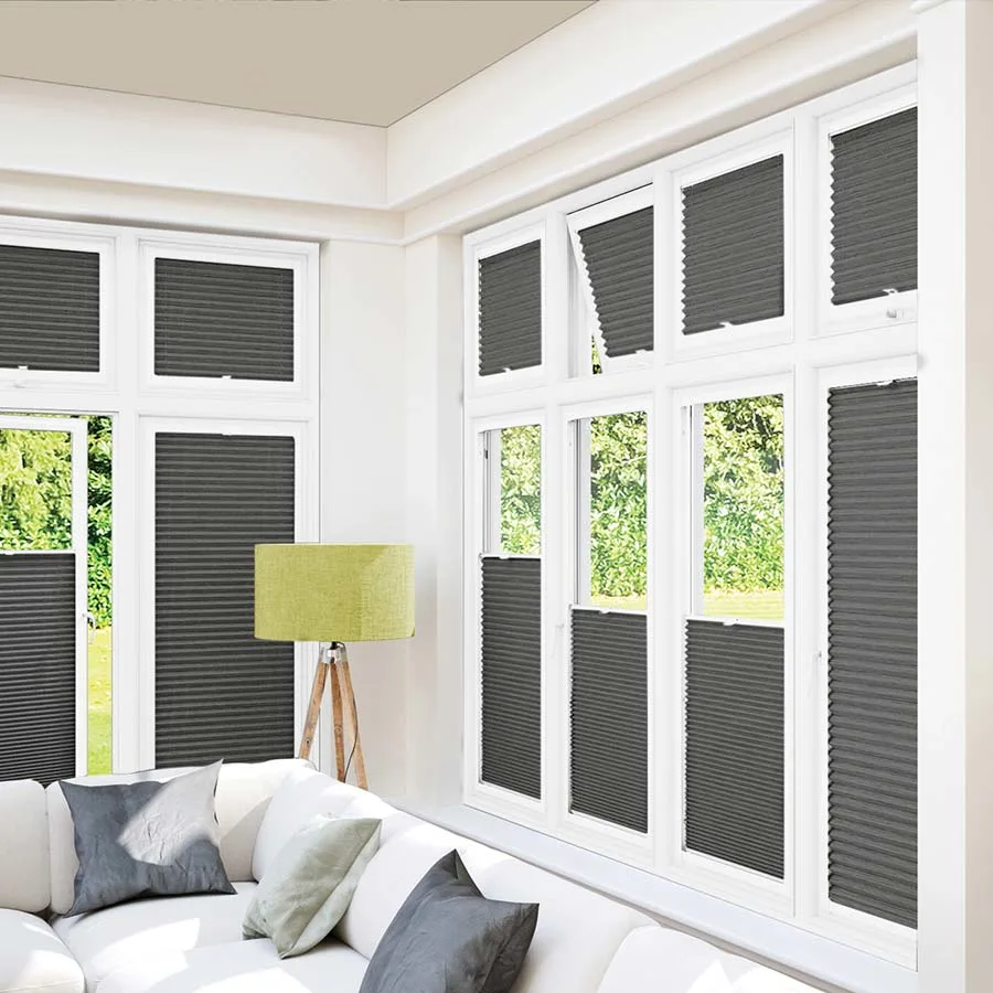 Darby Charcoal Dubai - Cross Blinds & Shutters