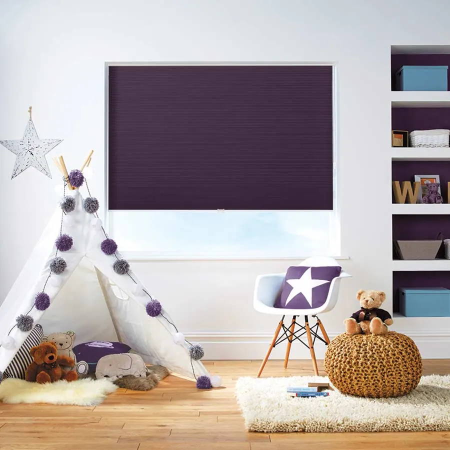 Darby Plum Honeycomb Blinds - Cross Blinds & Shutters