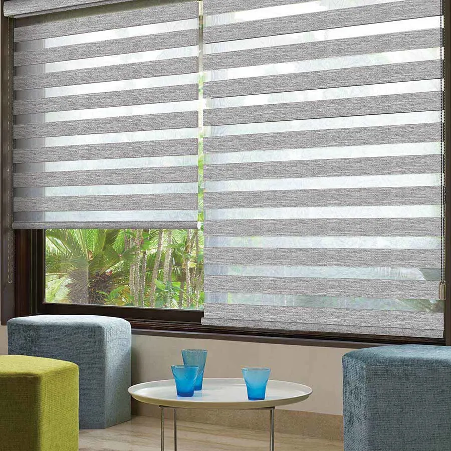 Glitter Silver Duplex Blinds Glasgow