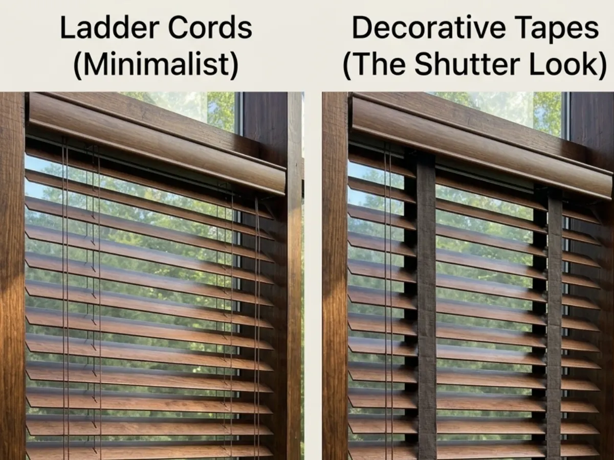 ladder cords vs decorative tapes