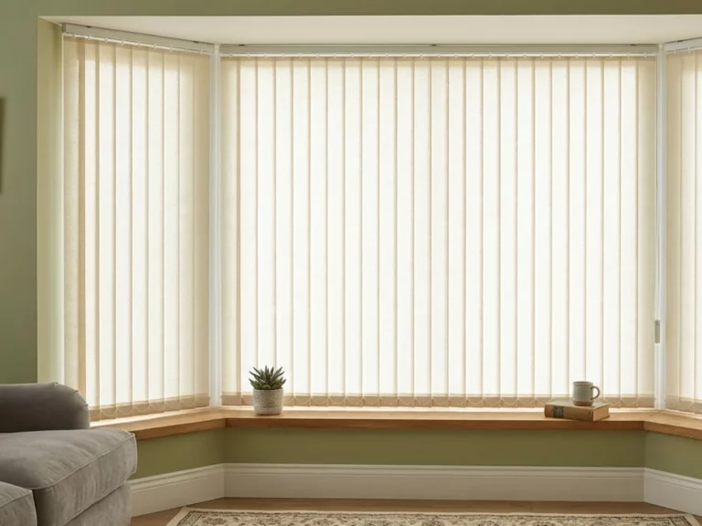 bay window with vertical blind