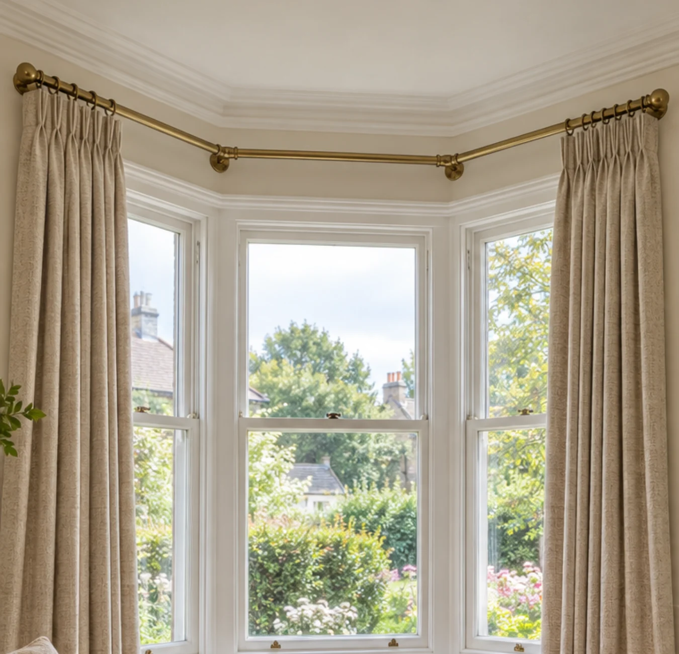 curtain poles and tracks installed Bay Windows