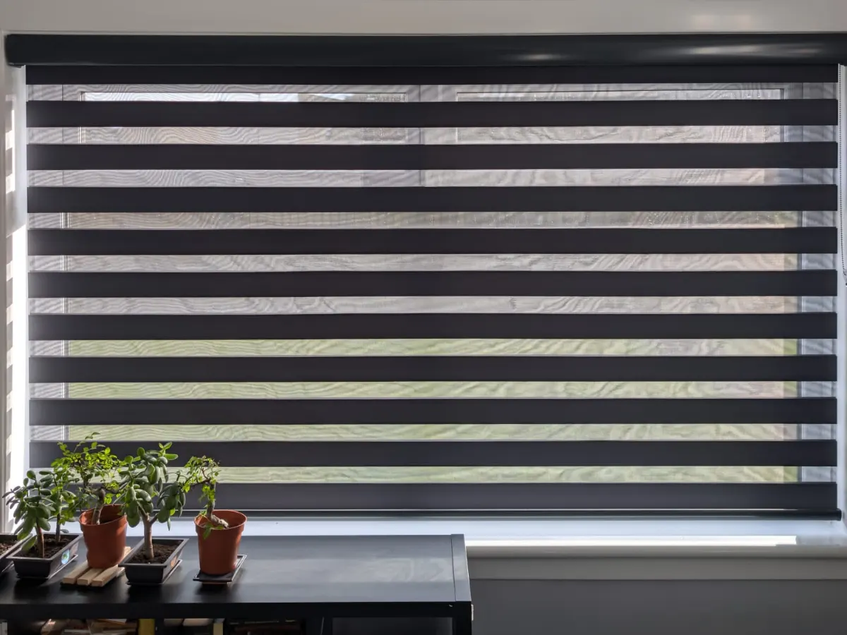 day and night blind fitted in Airdrie living room